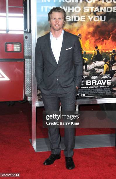 Producer Thad Luckinbill attends the premiere of Columbia Pictures' 'Only The Brave' at Regency Village Theatre on October 8, 2017 in Westwood,...