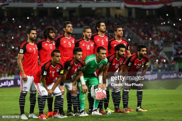 Egypt's Mohamed Abdel-Shafy, Tarek Hamed, Essam El-Hadary, Mohamed Salah, Saleh Gomaa, Ahmed Fathy, Mohamed Elneny, Hassan Ahmed, Ramadan Sobhi,...