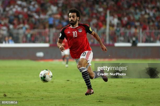 Egypt's Mohamed Salah in action during their World Cup 2018 Africa qualifying match between Egypt and Congo at the Borg el-Arab stadium in Alexandria...