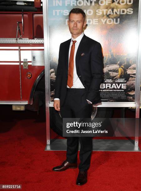 Actor James Badge Dale attends the premiere of "Only the Brave" at Regency Village Theatre on October 8, 2017 in Westwood, California.