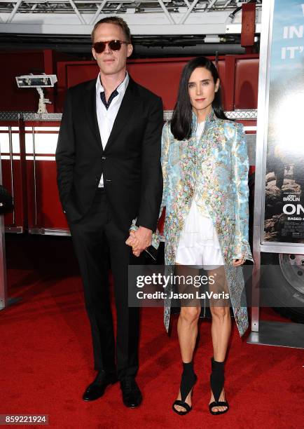 Actor Paul Bettany and actress Jennifer Connelly attend the premiere of "Only the Brave" at Regency Village Theatre on October 8, 2017 in Westwood,...