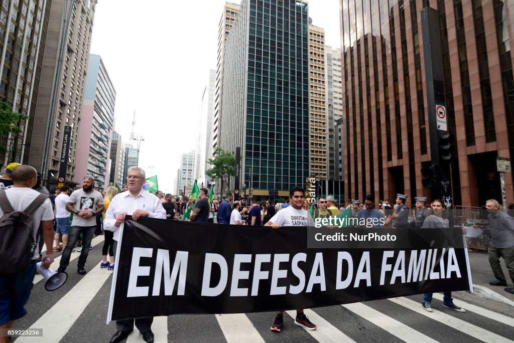 March for Family defence in Sao Paulo