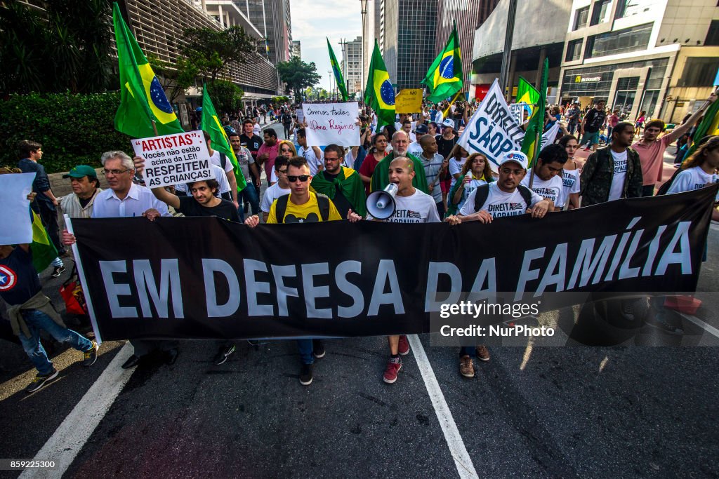 March for Family defence in Sao Paulo