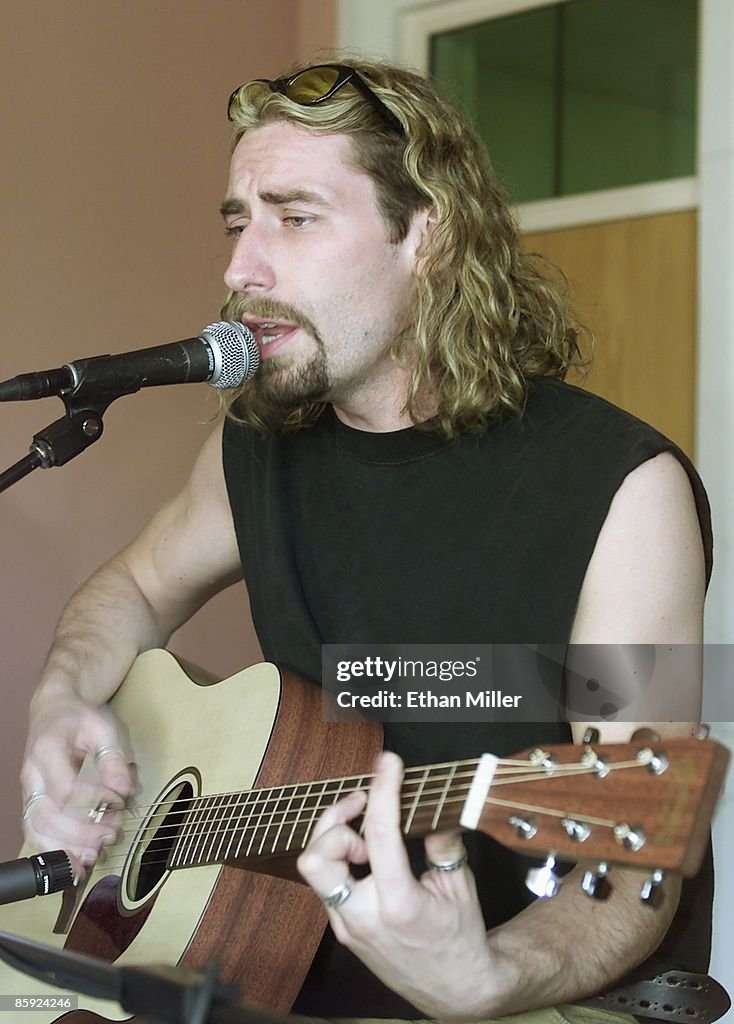 Nickelback frontman Chad Kroeger performs an acoustic set on the back