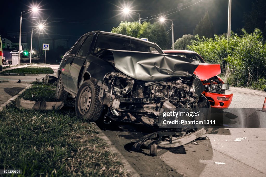 Night car accident