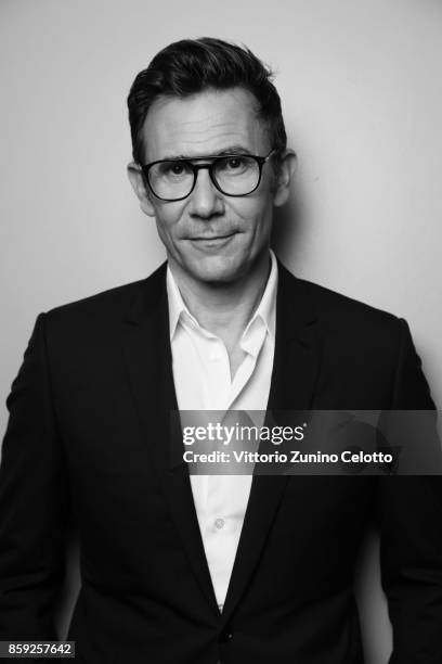 Film director Michel Hazanavicius is photographed during the 61st BFI London Film Festival on October 8, 2017 in London, England.