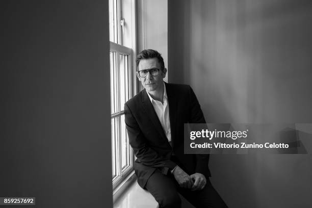 Film director Michel Hazanavicius is photographed during the 61st BFI London Film Festival on October 8, 2017 in London, England.