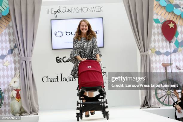 Esmeralda Moya attends 'The Petite Fashion Week' Photocall at Cibeles Palace on October 6, 2017 in Madrid, Spain.