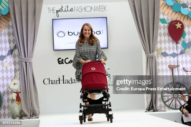 Esmeralda Moya attends 'The Petite Fashion Week' Photocall at Cibeles Palace on October 6, 2017 in Madrid, Spain.