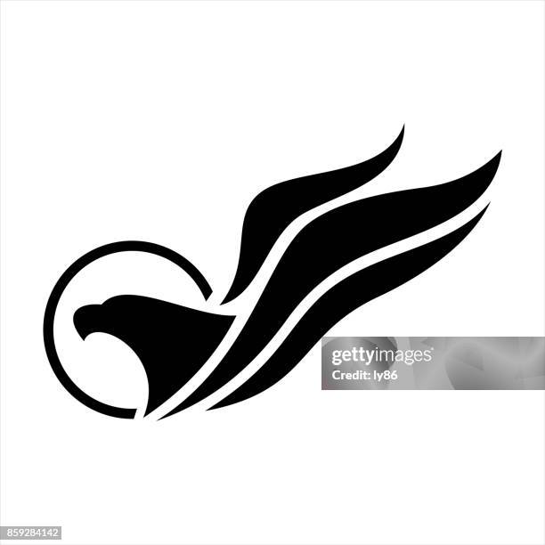 eagle icon - golden eagle stock illustrations