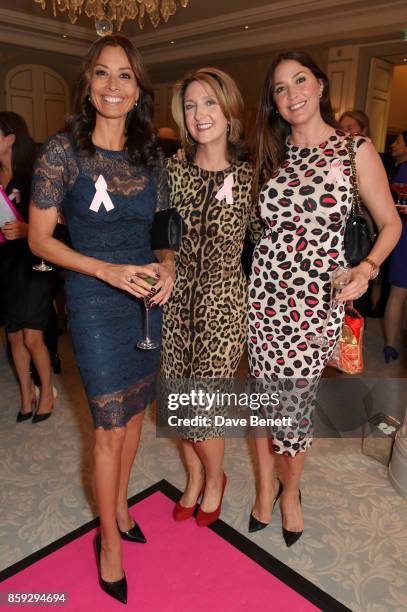 Melanie Sykes, Victoria Derbyshire and Lisa Snowdon attend the Future Dreams "Make Your Mark" ladies lunch at The Savoy Hotel on October 9, 2017 in...
