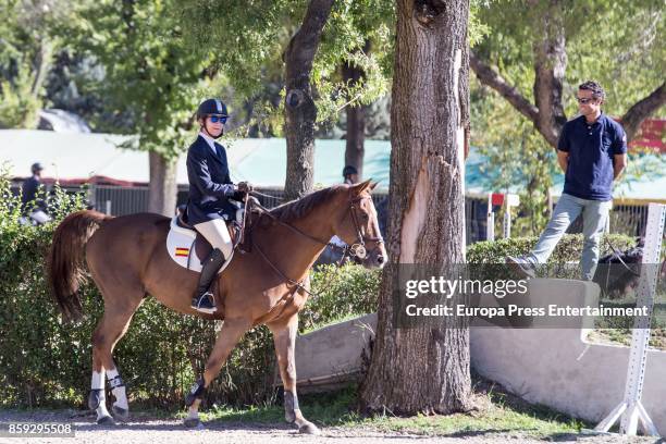 Princess Elena of Spain attends Spanish Horse Champion Tournament at Campo Villa de Madrid Club on October 7, 2017 in Madrid, Spain.