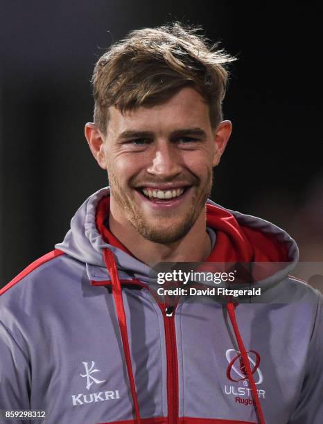 Belfast , United Kingdom - 6 October 2017; Andrew Trimble of Ulster ahead of the Guinness PRO14 Round 6 match between Ulster and Connacht at the...