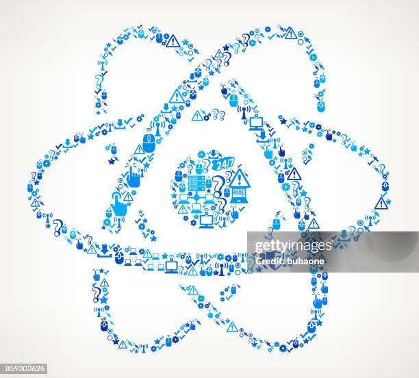 atom tech support vector icon pattern - server technician stock illustrations