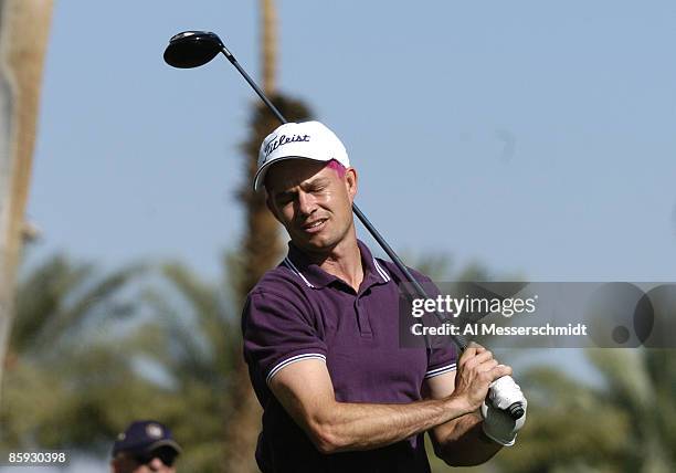 Adrian Young competes in the third round of the 2005 Bob Hope Chrysler Classic at LaQuinta Country Club in LaQuinta, California January 28, 2005.