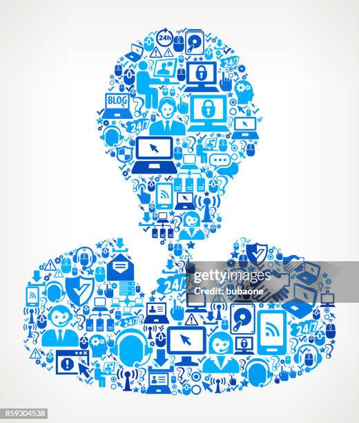 face tech support vector icon pattern - shielding face stock illustrations