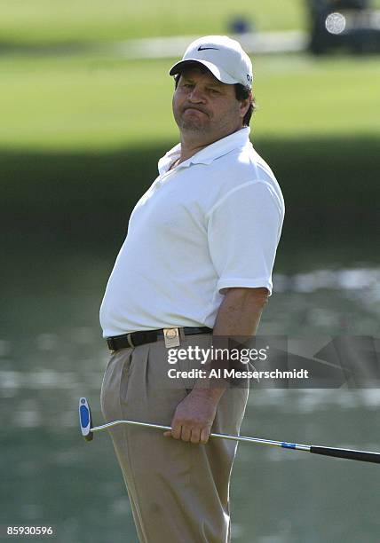 Mike Eruzione competes in the third round of the 2005 Bob Hope Chrysler Classic at LaQuinta Country Club in LaQuinta, California January 28, 2005.