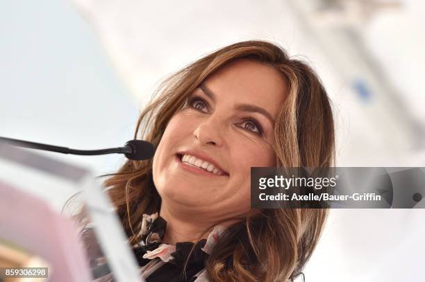 Actress Mariska Hargitay attends the ceremony honoring Debra Messing with star on the Hollywood Walk of Fame on October 6, 2017 in Hollywood,...