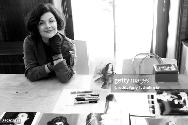 Actress Sherilyn Fenn, who portrayed the character Audrey Horne in the TV series Twin Peaks, poses for a photograph during the Twin Peaks UK Festival...