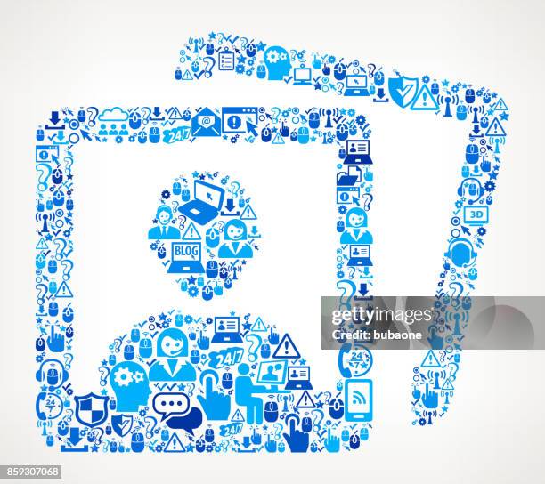 headshot pictures tech support vector icon pattern - shielding face stock illustrations