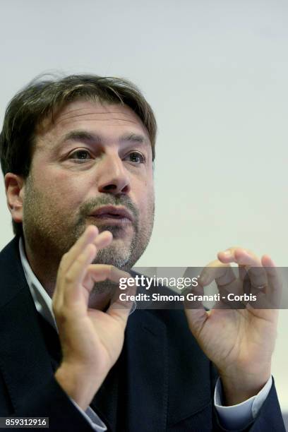 Tomaso Montanari during the Press Conference for the relaunch of the political subject of Left: Alleanza popolare per la democrazia e l'uguaglianza ,...