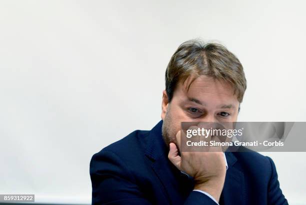 Tomaso Montanari during the Press Conference for the relaunch of the political subject of Left: Alleanza popolare per la democrazia e l'uguaglianza ,...