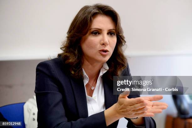 Anna Falcone during the Press Conference for the relaunch of the political subject of Left: Alleanza popolare per la democrazia e l'uguaglianza , on...