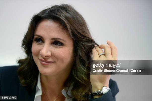 Anna Falcone during the Press Conference for the relaunch of the political subject of Left: Alleanza popolare per la democrazia e l'uguaglianza , on...