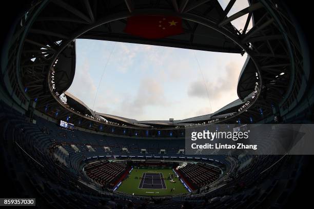 General view of the Qi Zhong Tennis Centre on day two of Shanghai Rolex Masters on October 9, 2017 in Shanghai, China.