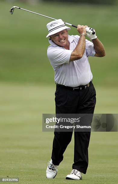 Jim Colbert in action during the first round of the FORD Senior Players Championship, July 7 held at the TPC of Michigan, Dearborn, Michigan.