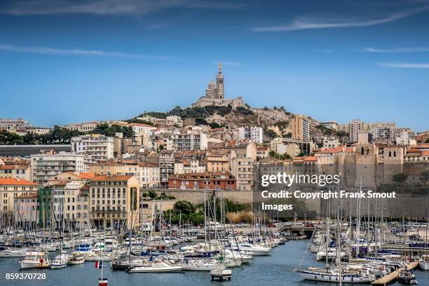 port of marseille - france - notre dame stock pictures, royalty-free photos & images