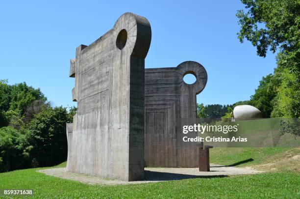 Our Father's House, Eduardo Chillida's sculpture in Parque de los pueblos de Europa, on 19 June 2017, Gernika-Lumo, Basque Country, Spain.