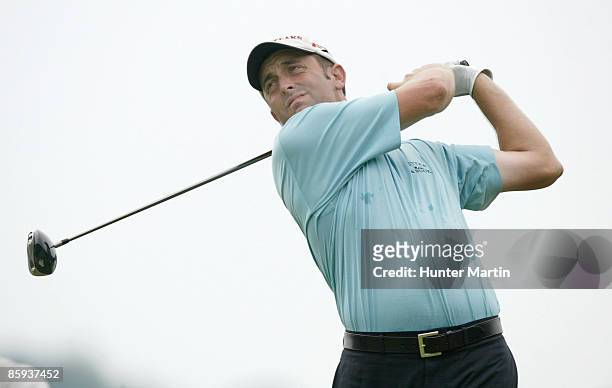 Jeff Gove in action during the first round of the 2005 National Mining Association's Pete Dye Classic at Pete Dye Golf Club in Bridgeport, West...