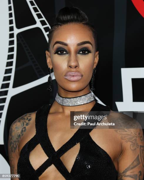 Fashion Model / TV Personality AzMarie Livingston attends the 4th Annual CineFashion Film Awards at The El Capitan Theatre on October 8, 2017 in Los...