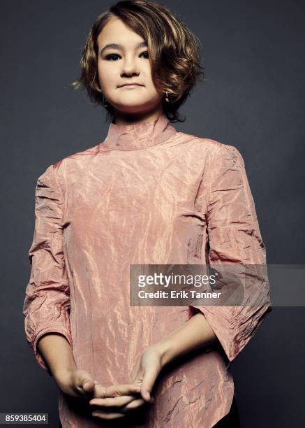 Millicent Simmonds from 'Wonderstruck' poses for a portrait at the 55th New York Film Festival on October 7, 2017.