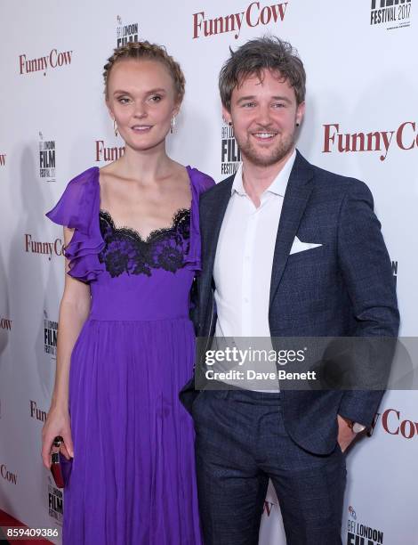 Hebe Beardsall and Tom Gibbons attend the World Premiere of "Funny Cow" during the 61st BFI London Film Festival on October 9, 2017 in London,...