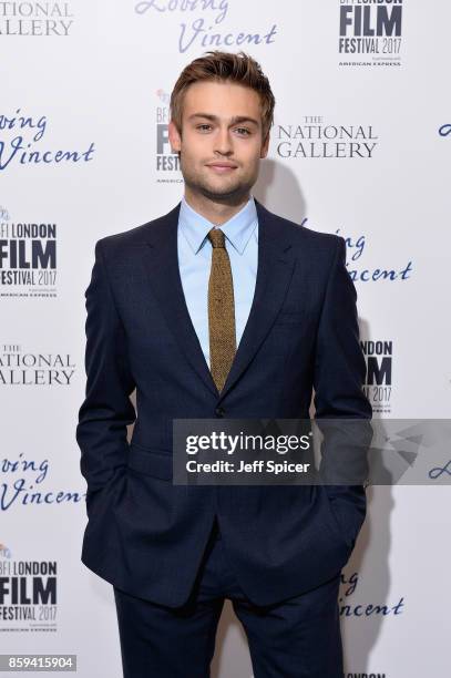 Actor Douglas Booth attends the UK Premiere of "Loving Vincent" during the 61st BFI London Film Festival on October 9, 2017 in London, England.