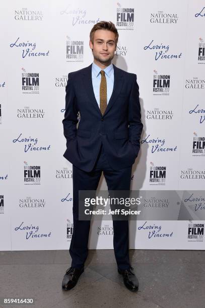 Actor Douglas Booth attends the UK Premiere of "Loving Vincent" during the 61st BFI London Film Festival on October 9, 2017 in London, England.