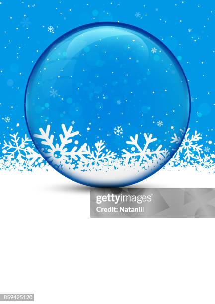 christmas globe - snow globe stock illustrations