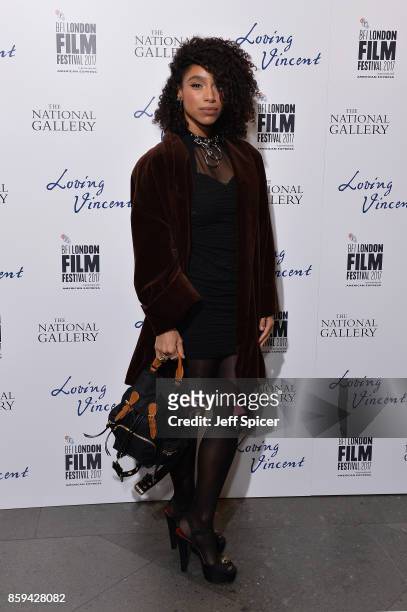Singer Lianne La Havas attends the UK Premiere of "Loving Vincent" during the 61st BFI London Film Festival on October 9, 2017 in London, England.