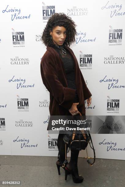 Lianne La Havas attends the UK Premiere of "Loving Vincent" during the 61st BFI London Film Festival on October 9, 2017 in London, England.