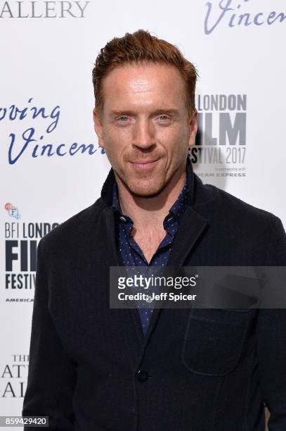Actor Damien Lewis attends the UK Premiere of "Loving Vincent" during the 61st BFI London Film Festival on October 9, 2017 in London, England.