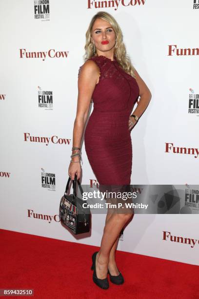 Nancy Sorrell attends the World Premiere of "Funny Cow" during the 61st BFI London Film Festival on October 9, 2017 in London, England.