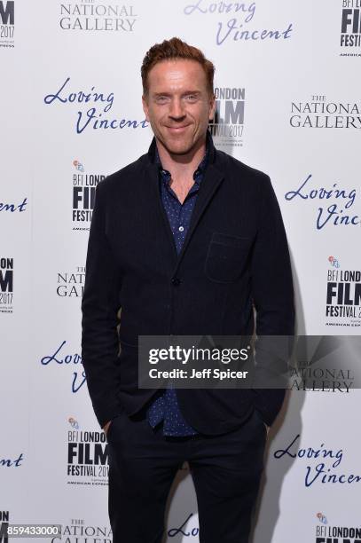 Actor Damien Lewis attends the UK Premiere of "Loving Vincent" during the 61st BFI London Film Festival on October 9, 2017 in London, England.