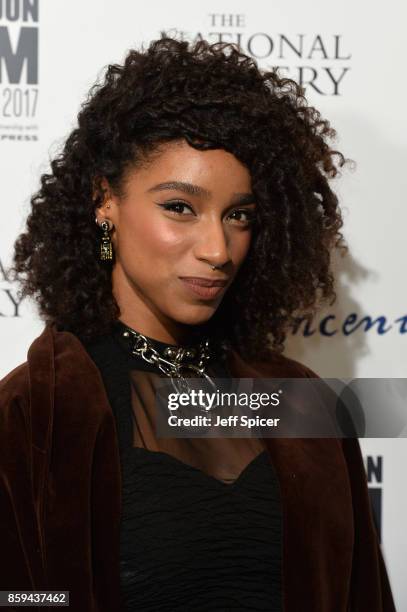 Singer Lianne La Havas attends the UK Premiere of "Loving Vincent" during the 61st BFI London Film Festival on October 9, 2017 in London, England.