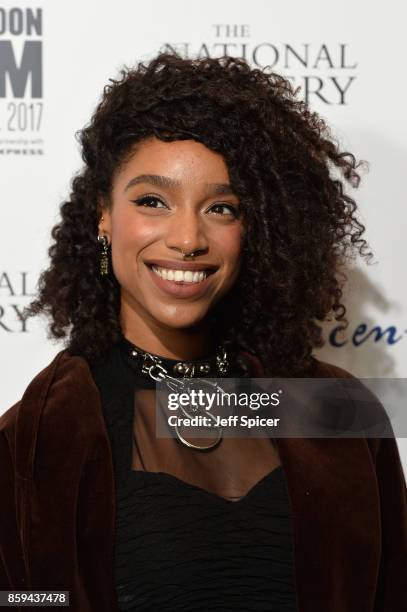 Singer Lianne La Havas attends the UK Premiere of "Loving Vincent" during the 61st BFI London Film Festival on October 9, 2017 in London, England.