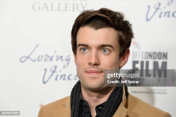 Actor Jack Whitehall attends the UK Premiere of "Loving Vincent" during the 61st BFI London Film Festival on October 9, 2017 in London, England.