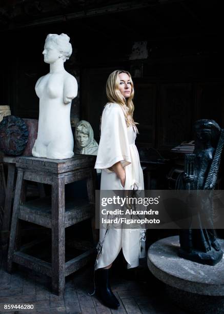 Artistic director of Sonia Rykiel, Julie de Libran is photographed for Madame Figaro on July 18, 2017 in Paris, France. PUBLISHED IMAGE. CREDIT MUST...