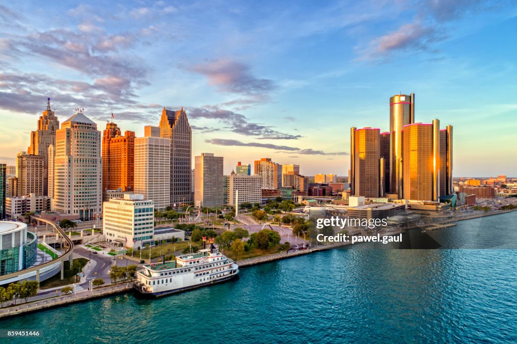 Detroit-Luftbild-Panorama