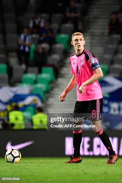 Scotland's Darren Fletcher controls the ball during the FIFA World Cup 2018 qualification football match between Slovenia and Scotland at Stadium...